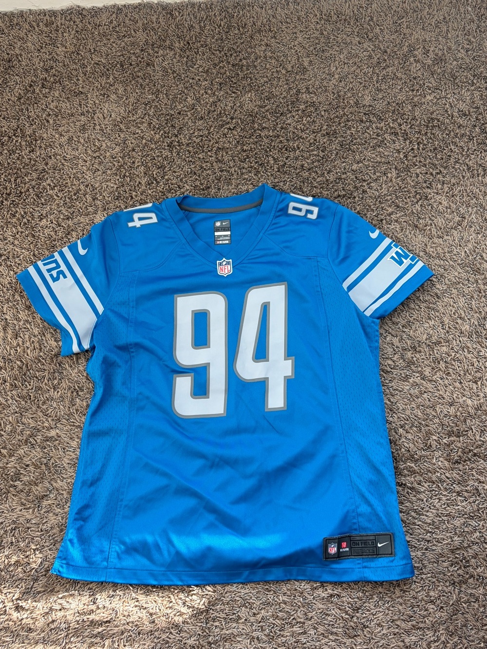Nike Blue #94 Detroit Lions Jersey